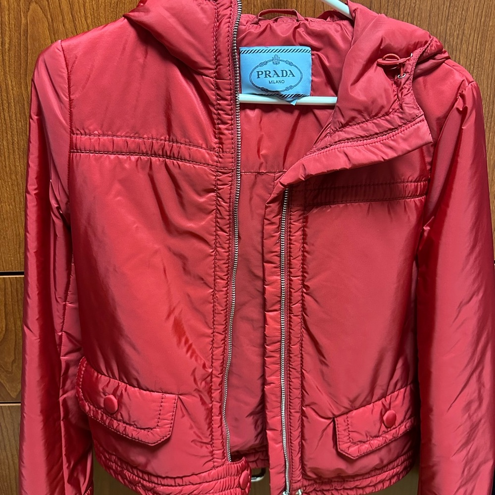 Prada Red Puffer Jacket
